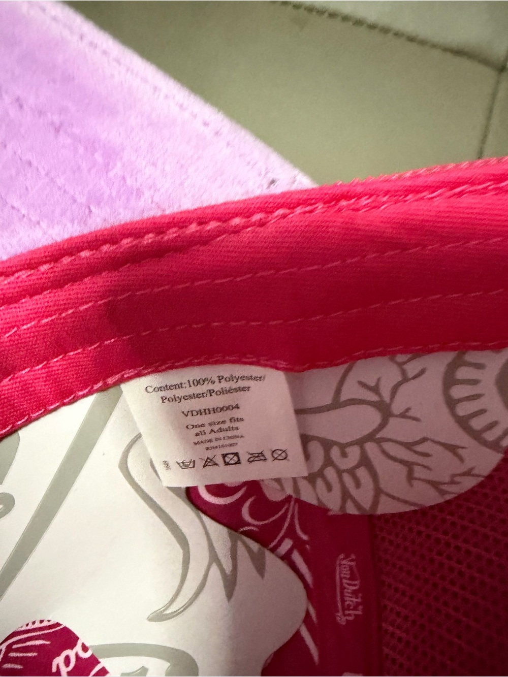 BNWT AUTHENTIC UNISEX VON DUTCH LILAC ICE-PINK VELVET SNAPBACK TRUCKER HAT OSFM - Picture 11 of 13